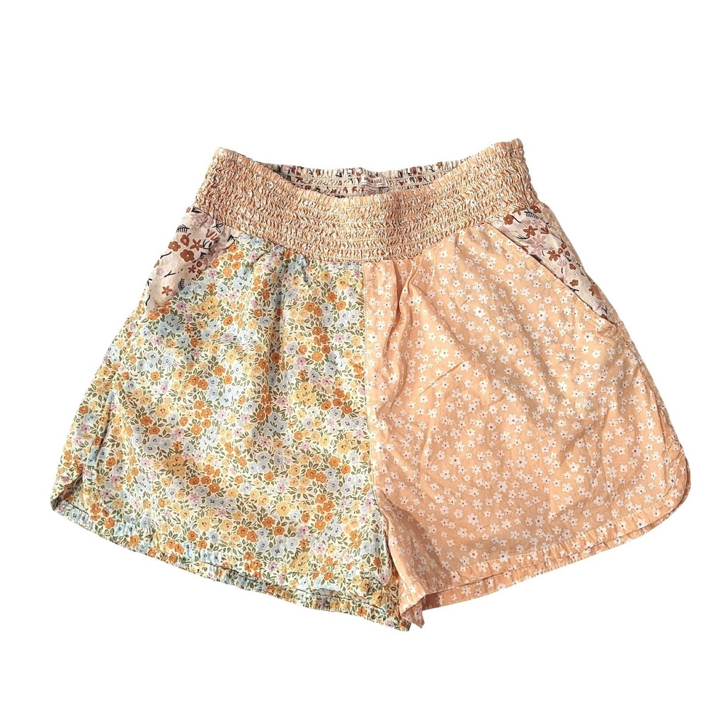 American Eagle Resort Shirred Waist Shorts Women Medium Disty Floral Cottagecore